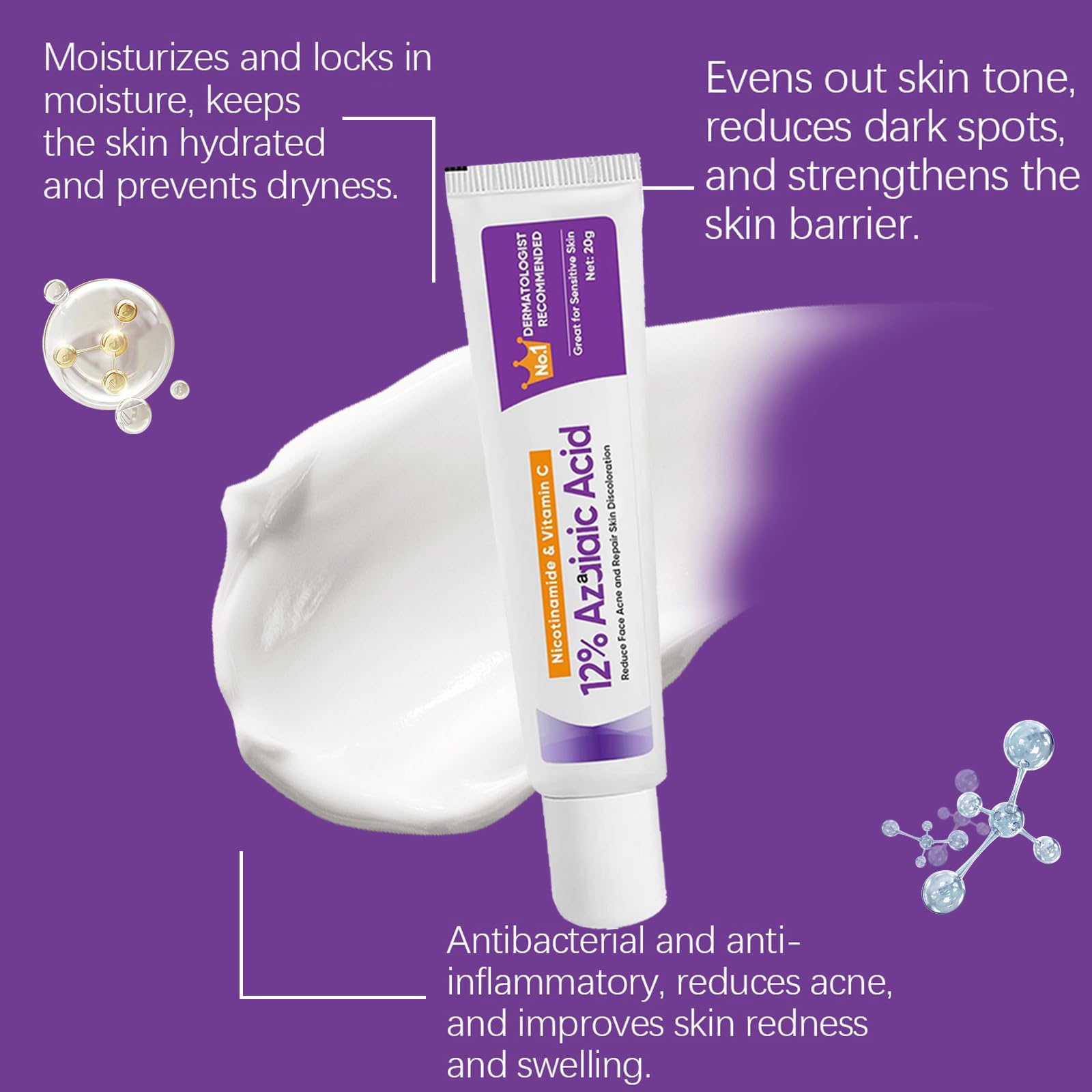 2PCS Spot Cream - 12% Acid Pimple Cream Spot Treatment - Acne Treatment for Spot Prone Skin - Dark Spot Remover for Face - Gentle and Soft Acne Cream - Blackhead Remover - Reduces Redness
