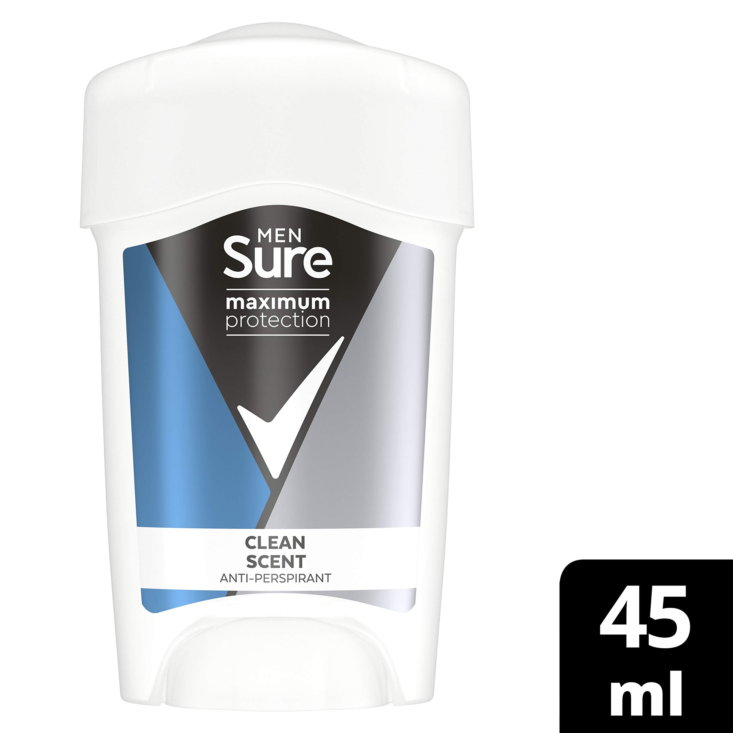Sure Maximum Protection Clean Scent Anti-perspirant Cream Stick 6 pack 96h protection deodorant for 3x stronger* sweat protection 45 ml