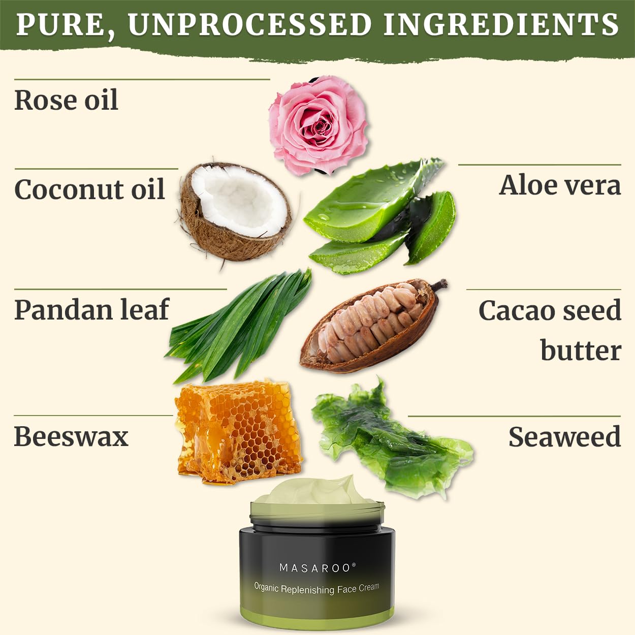 Organic Face Cream & Face Moisturiser: Natural Moisturiser Face Women & Men - Face Cream Women for Day & Night - Anti Aging Cream with Vitamin C, E & Natural Collagen, 50g