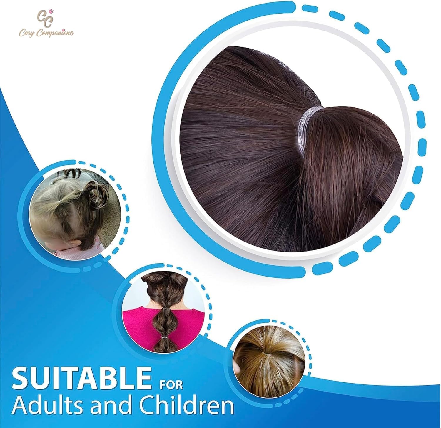 Cosy Companions ™ Clear Hair Bands 250 Pack