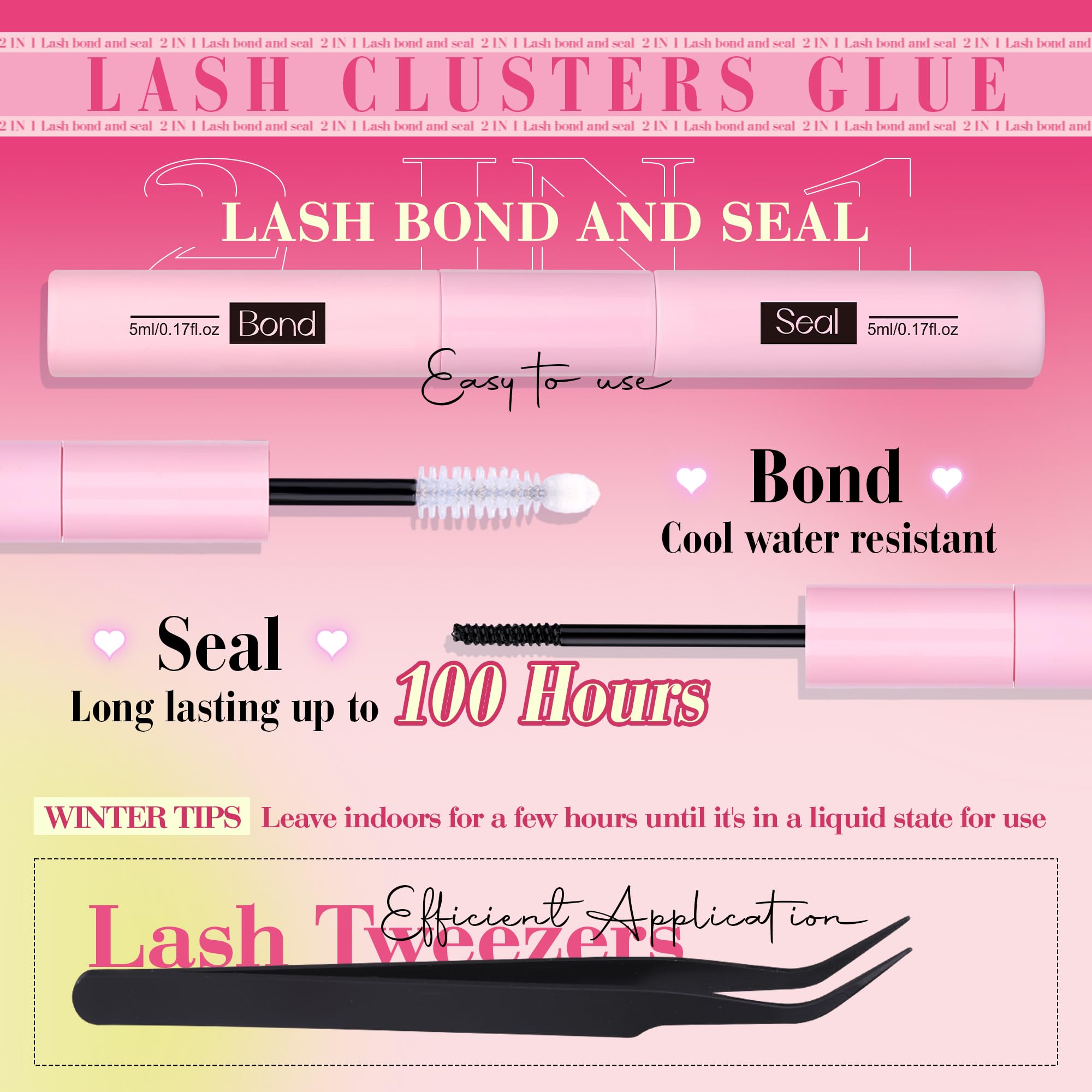 CORUSCATE Cluster Lashes Kit Wispy Eyelashes Individual Kit DIY Lash Extension Kit Natural Tatti Lashes Individual Cluster Eyelashes 10-16mm D Curl Lash with Bond and Seal Lash Glue