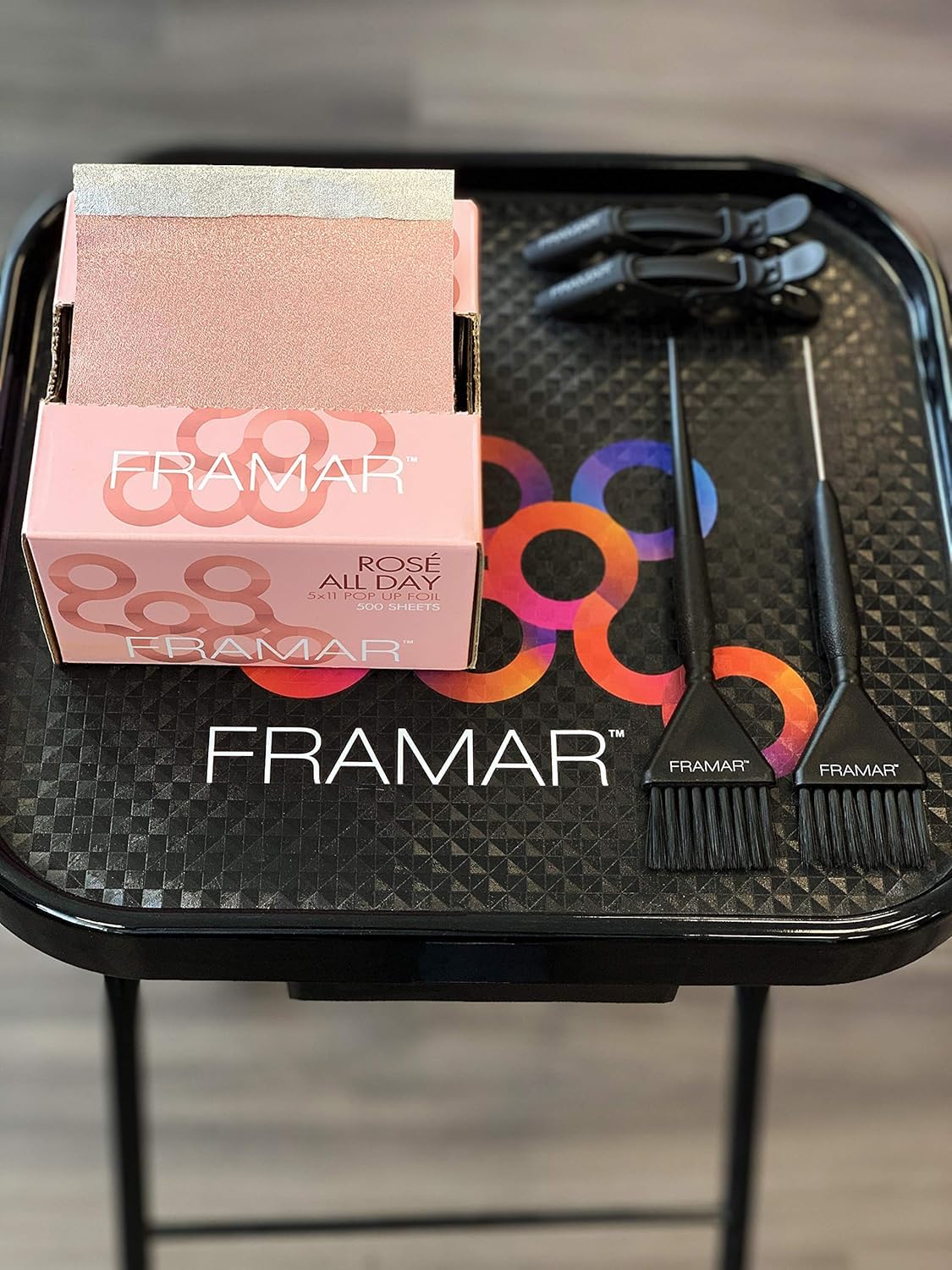 FRAMAR Rose Embossed Pop Up Hair Foil, Hair Foils for Highlighting, Hairdressing Foil for Hair, Highlighting Foil Sheets, Hair Foils for Colouring – 500 Sheets