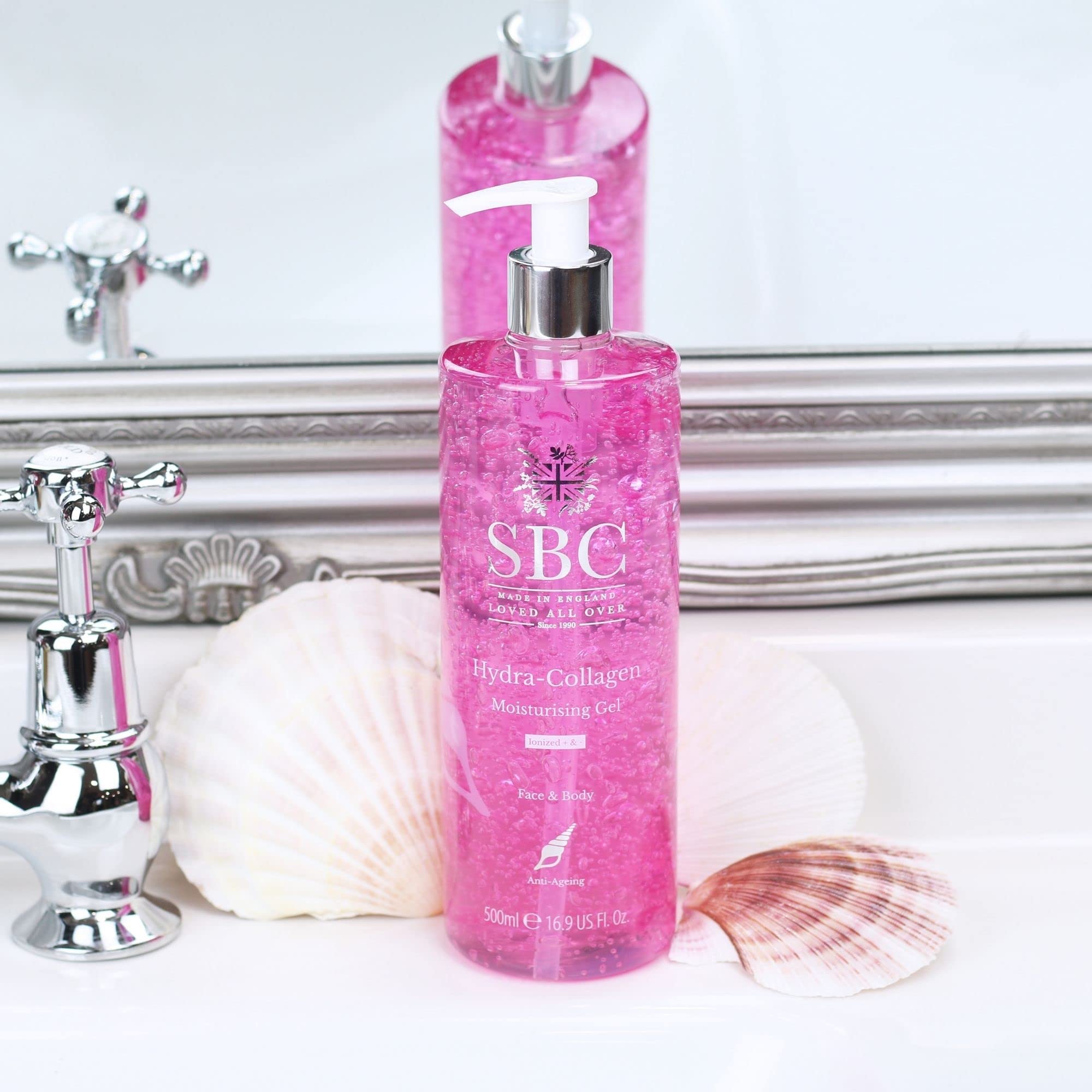 SBC Collagen Gel with pump dispenser, 500ml, face/body moisturiser