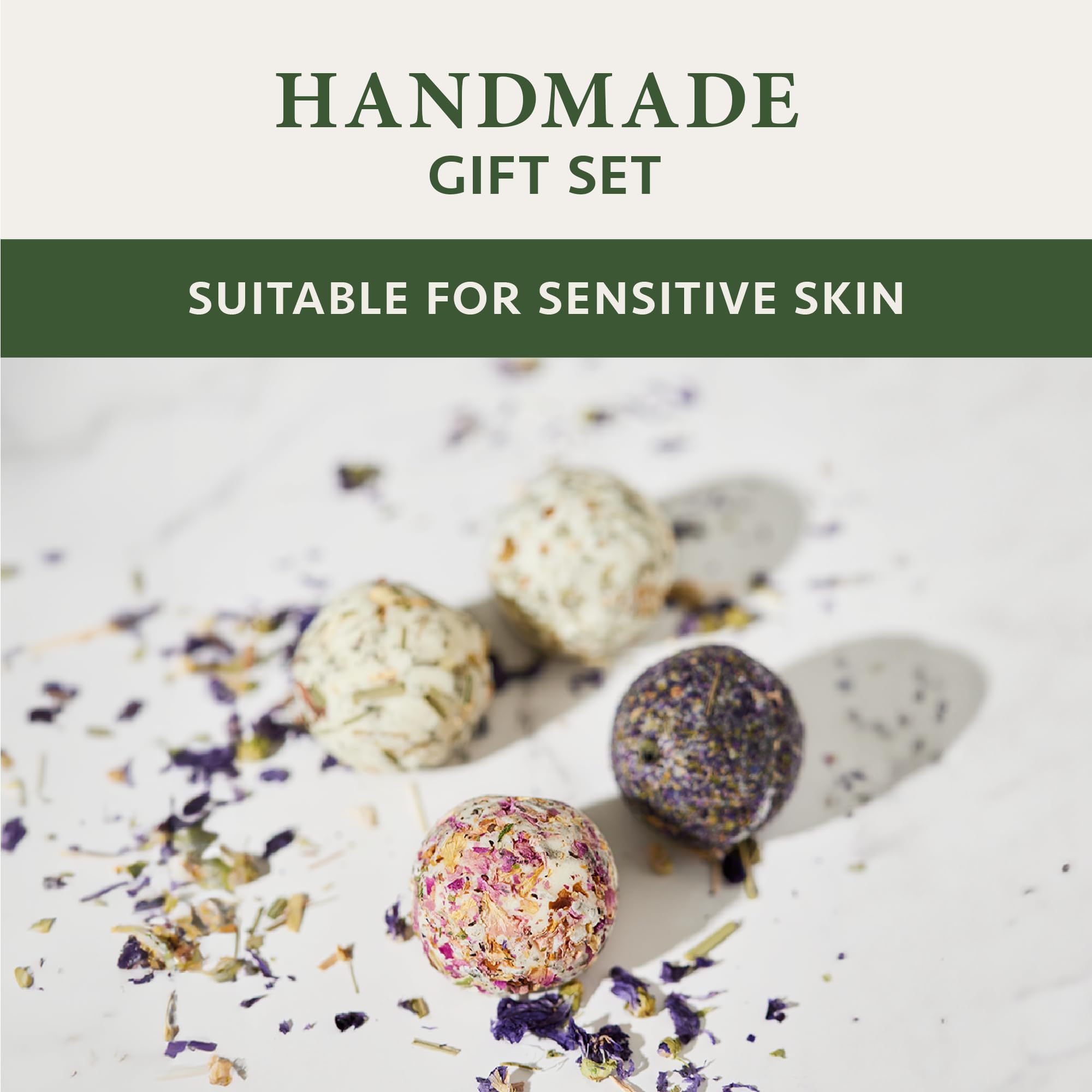 Satin Naturel Luxury Gifts for Women - 4X Organic Handmade Bath Bombs with Natural Essential Oil - Gifts for Her - Gifts for Girls - Bath Bombs for Women - Premium Gift Box