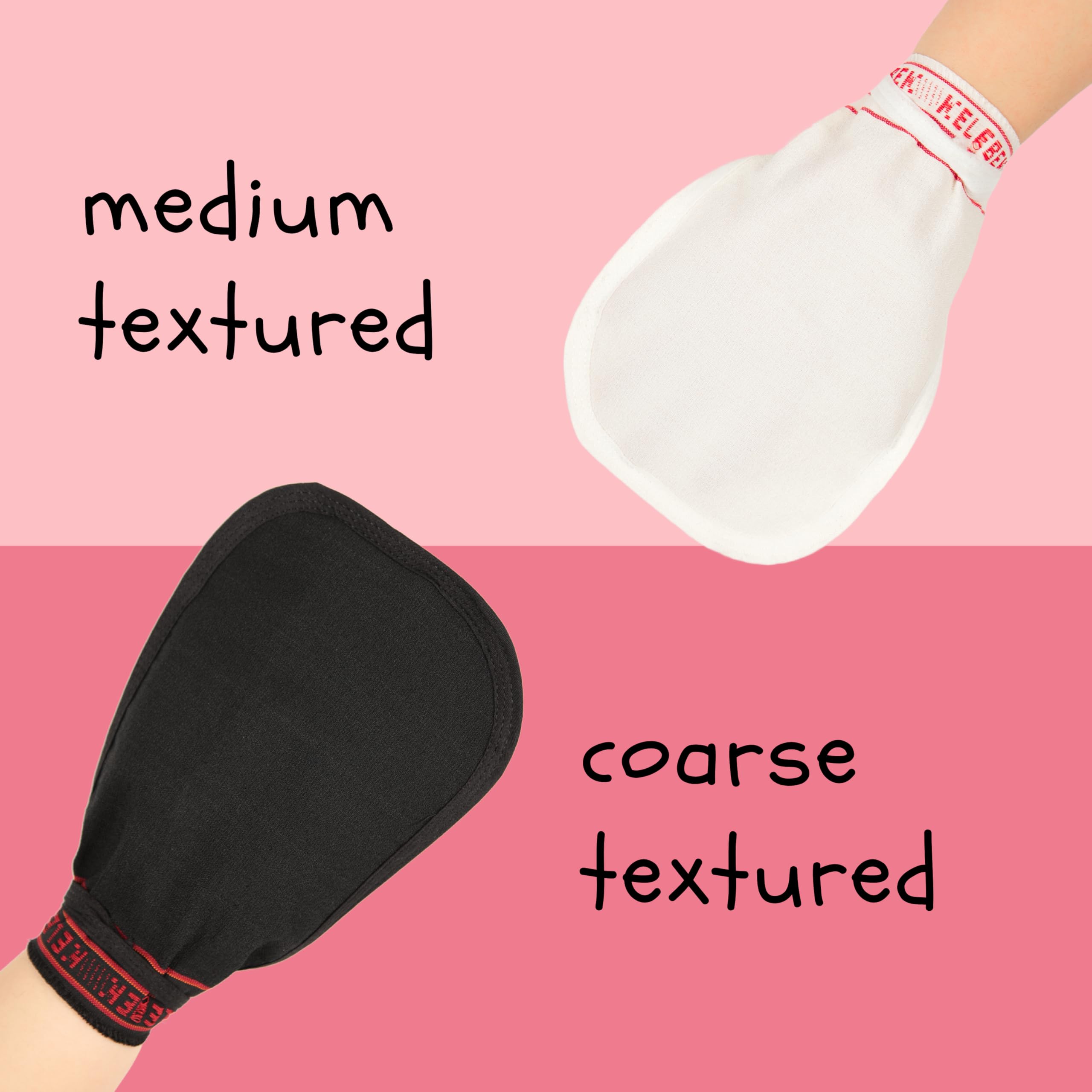 Kelebek Premium Natural Exfoliating Gloves, Turkish Hammam Kese, Original Exfoliating Mitt, Body Scrub for Men and Women