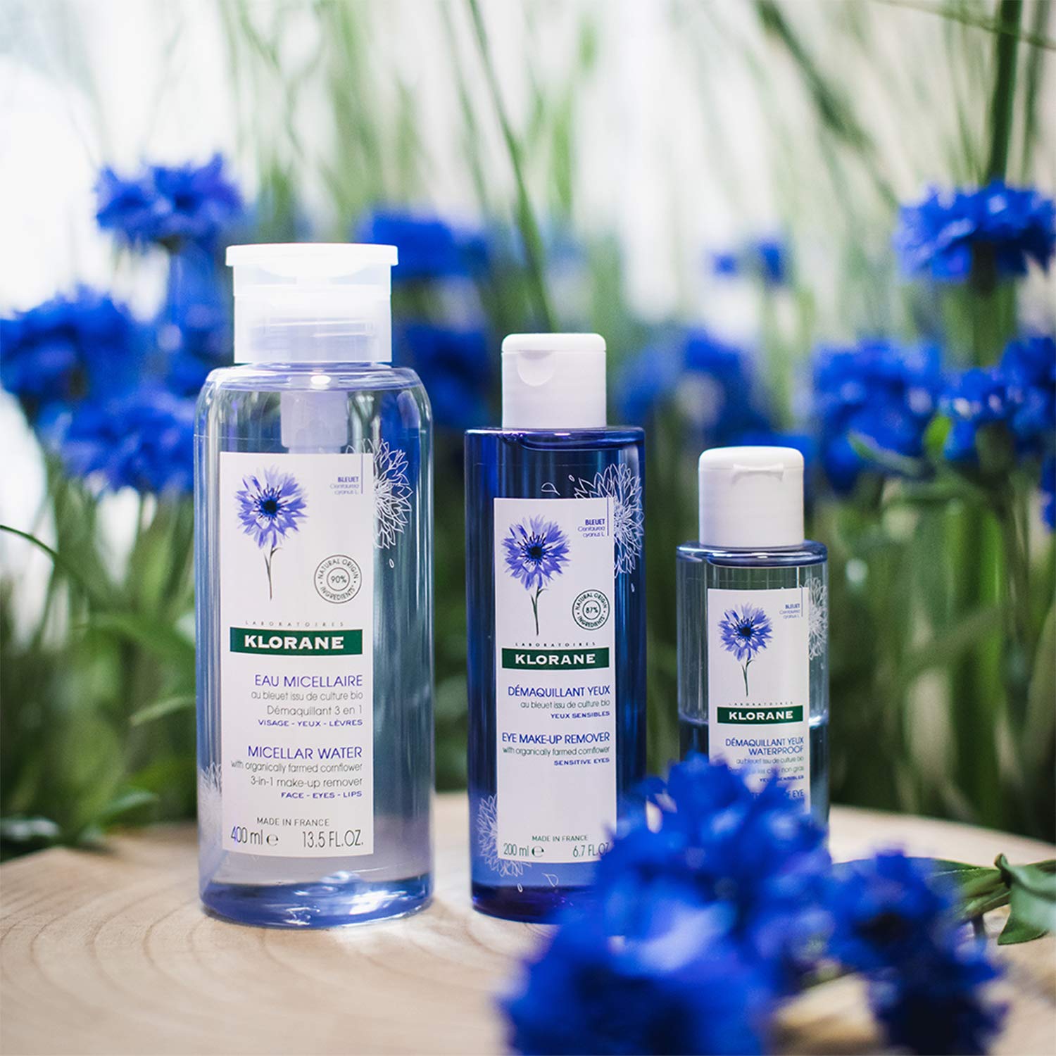 Klorane - Eye Makeup Remover With Organically Farmed Cornflower - For Sensitive Skin - Free of Oil, -Fragrance, & Sulfates - 6.7 fl. oz.