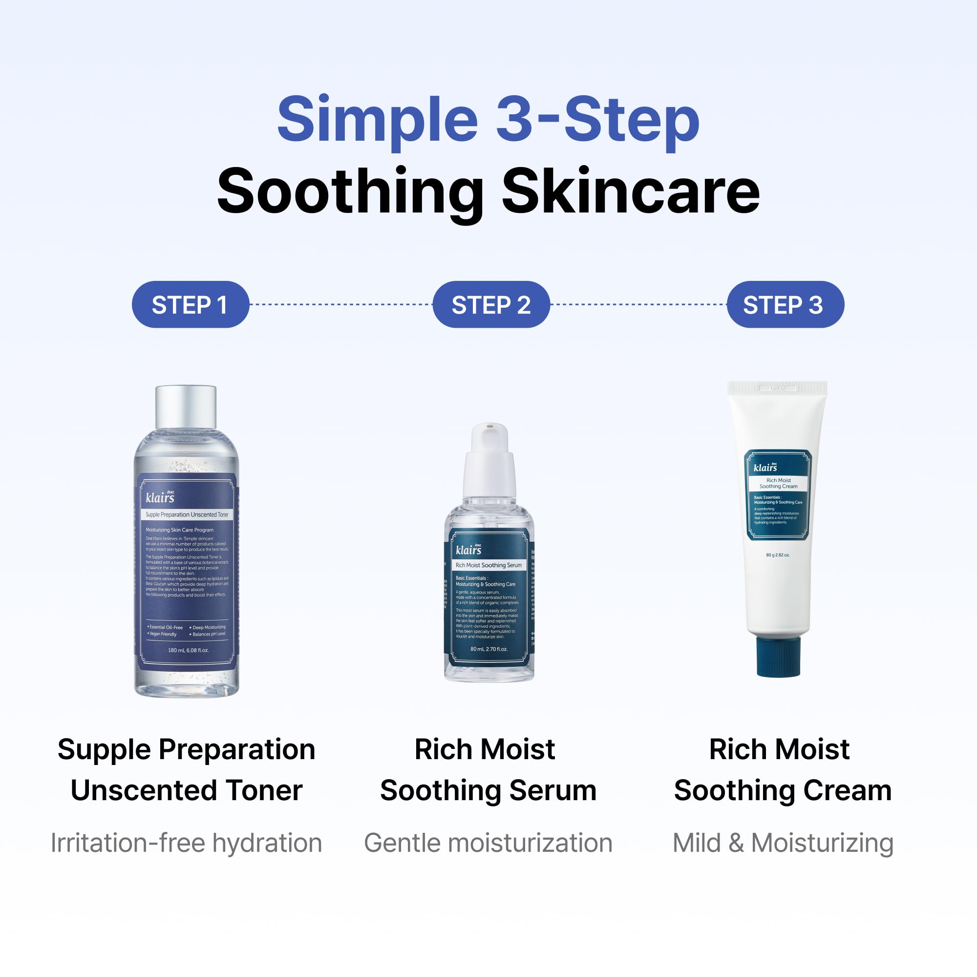 [KLAIRS] Supple Preparation Unscented Toner 6.08 fl oz, Lightweight, Essential Oil-Free, Alcohol Free, Packaging Changed