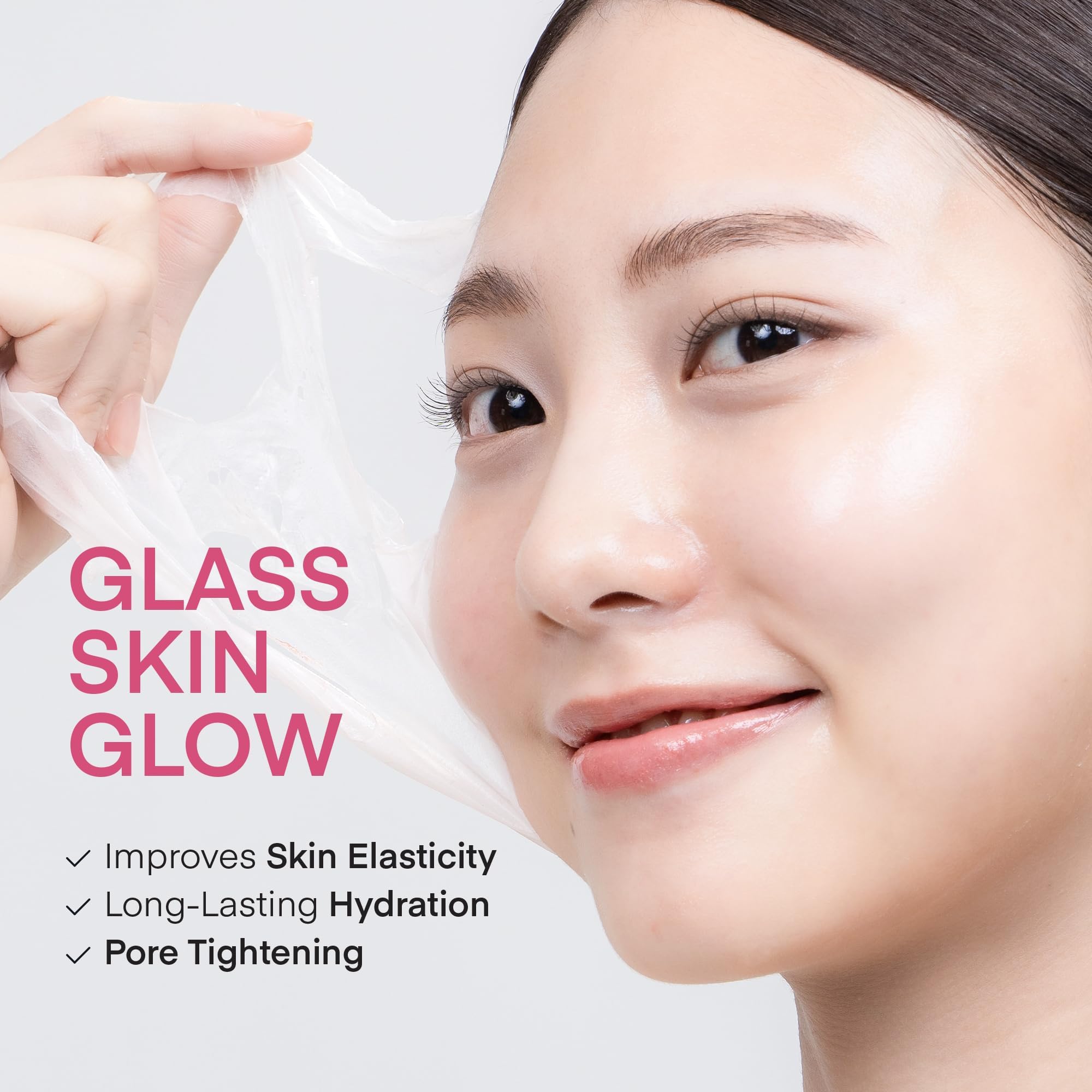 Korean Collagen Night Wrapping Mask: Ultra-Low Molecular 100 Dalton Collagen Peel-Off Mask for Deep Hydration, Elasticity, Sagging & Dull Skin - Glass Skin Glow, 100 mL [Made in Korea]
