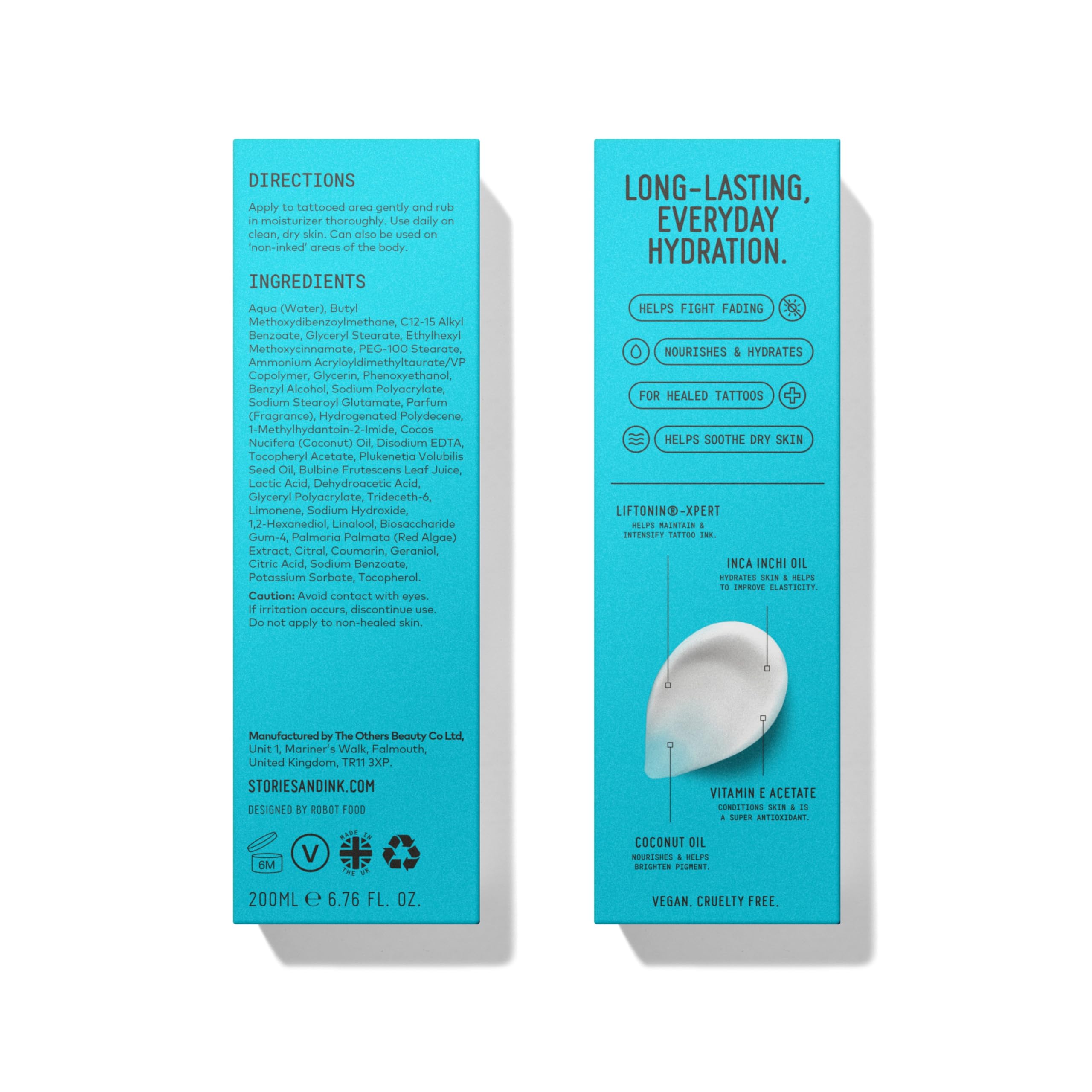 Stories & Ink Tattoo Aftercare | DAILY MOISTURIZER - with Advanced UV Ink Protection to Prevent Tattoo Fading, Protects & Hydrates Healed Tattoos