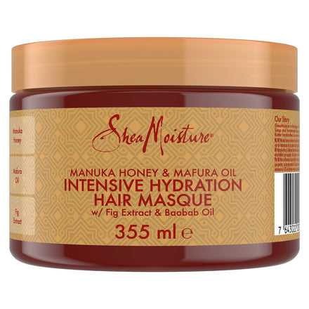 SheaMoisture Manuka Honey & Mafura Oil Intensive Hydration Hair Mask sulphate and silicone free hair mask for dry hair for dry, damaged hair contains nourishing hair oil 355 ml