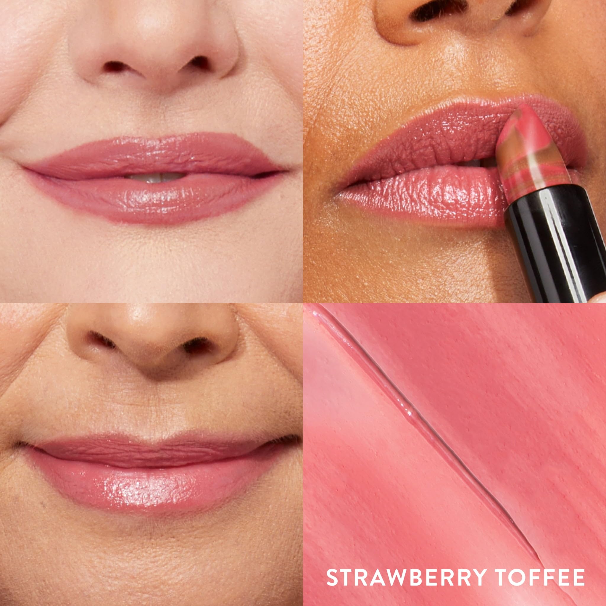 LAURA GELLER NEW YORK Italian Marble Sheer Lipstick - Strawberry Toffee - Hydrating & Lightweight - Vitamin E & Caster Seed Oil - Cream Finish