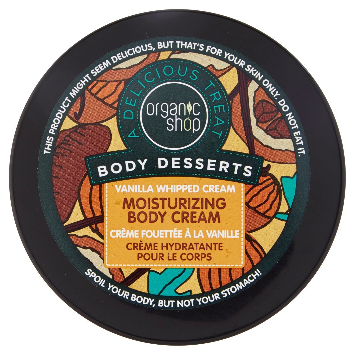 Organic Shop Body Desserts Vanilla Whipped Moisturizing Body Cream, 450 ml