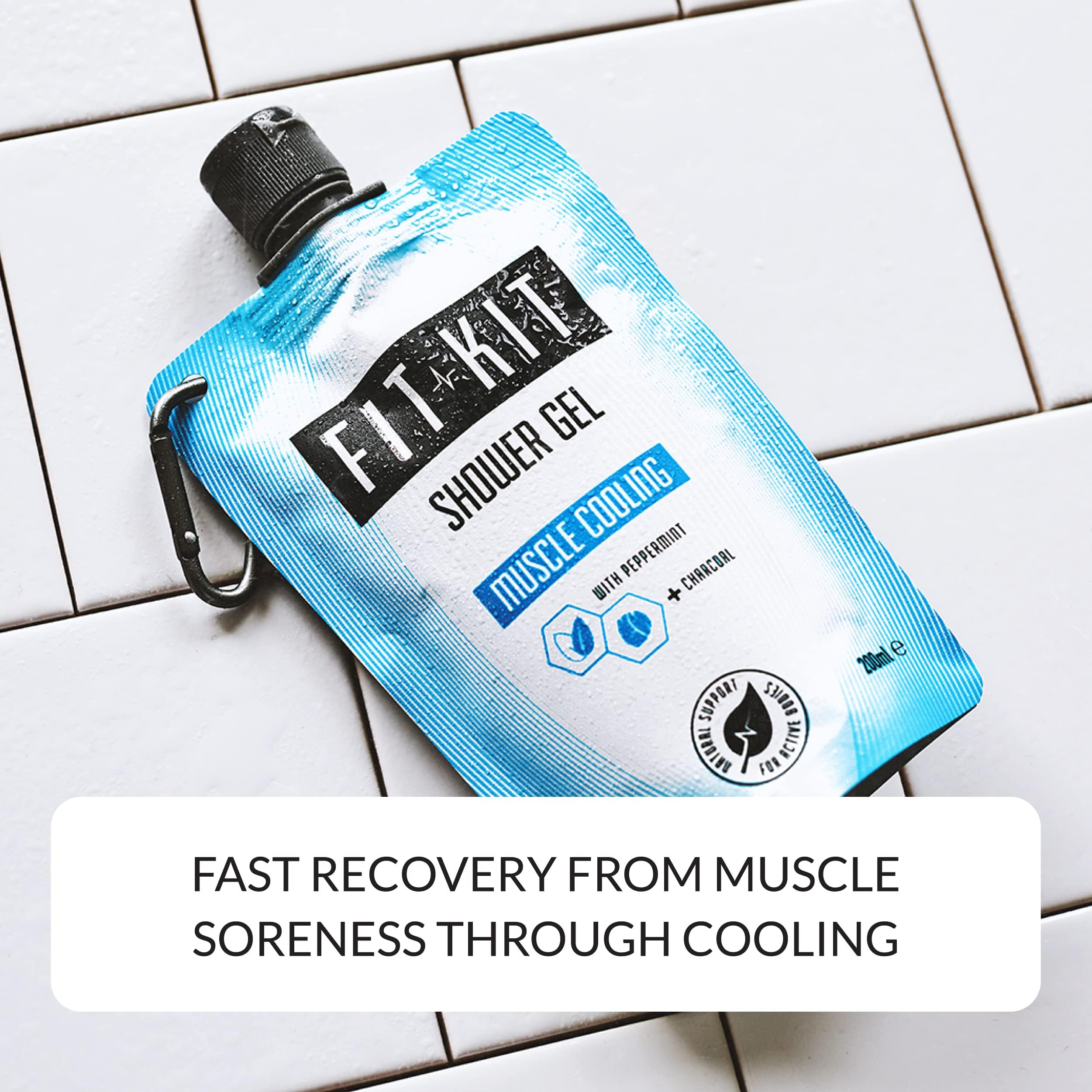 Fit Kit Muscle Recovery Gift Set for Men | Bath & Body Care Box for Father & Dad | Mens & Womens Shower Gels, Face Moisturiser & Hair Growth Shampoo | Toiletries Gifts for Him, Her, Grandad or Stepdad