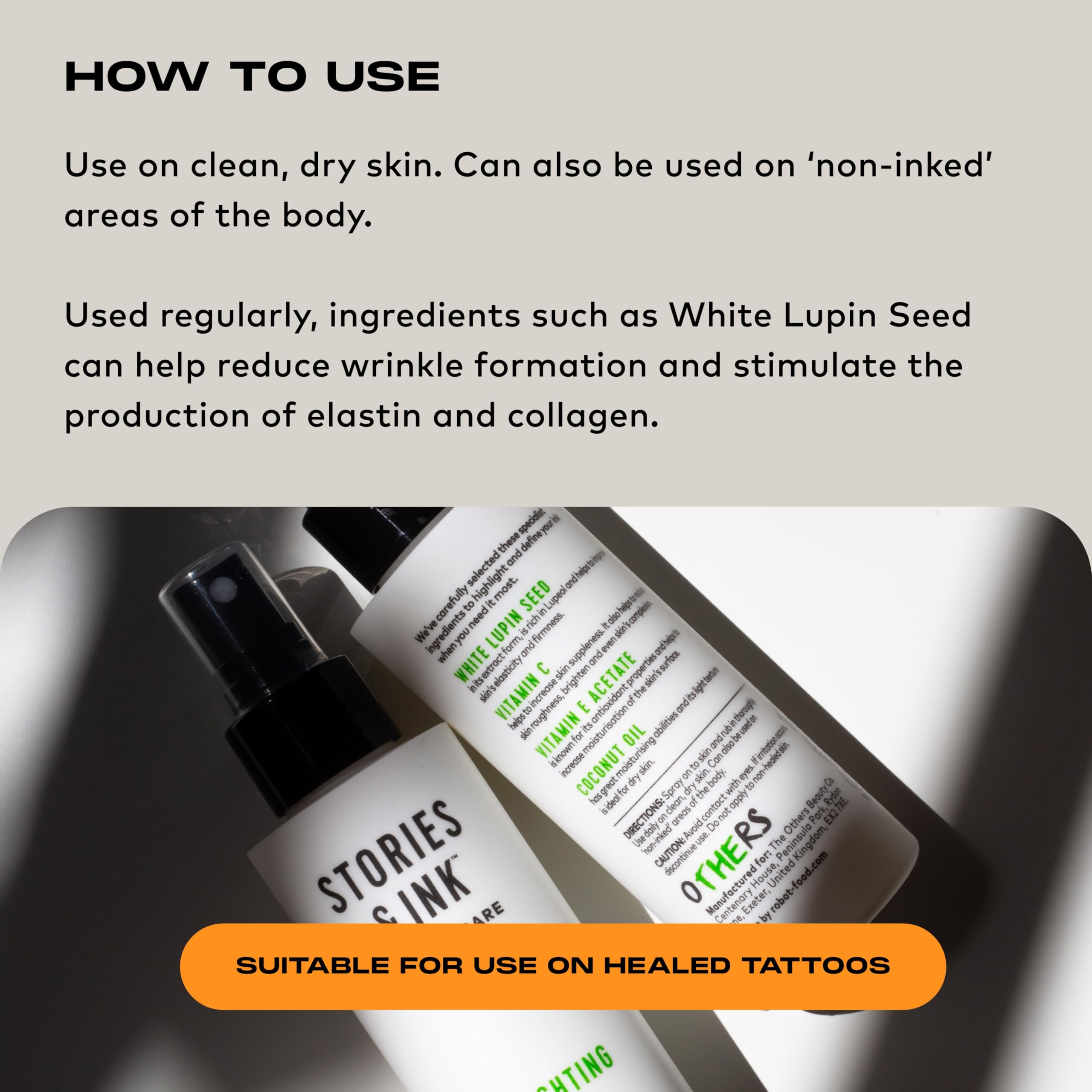 Stories & Ink Tattoo Aftercare | HIGHLIGHTING BODY OIL - For Healed Tattoos, Refreshes Faded Tattoos for Instant Tattoo Glow, 100 mL / 3.4 Fl Oz