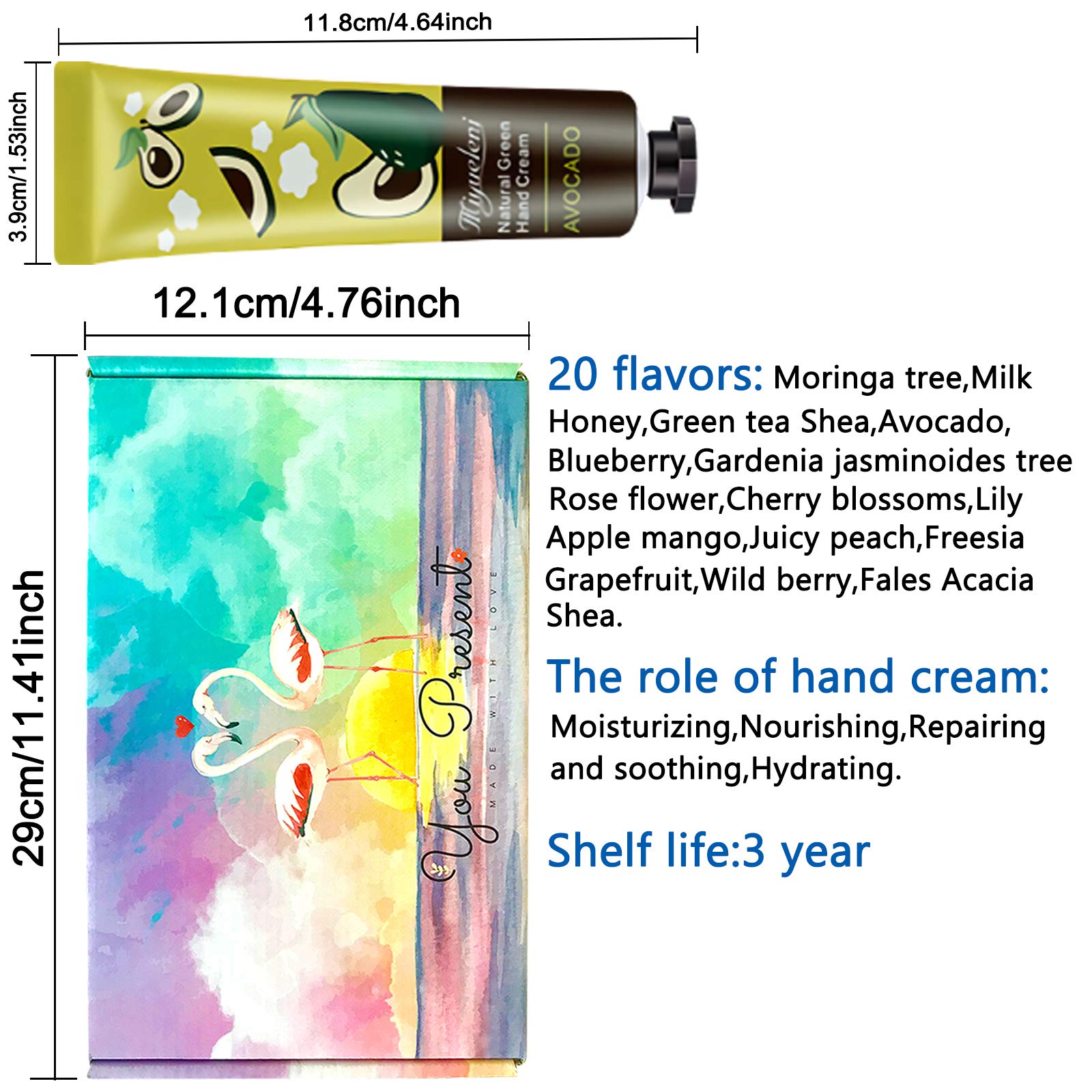 SmoBea Plant Fragrance Hand Cream, 20 x 30ml Mini Hand Cream Gift Set, Daily Moisturising Hand Cream Working Hands, Deeply Hydrating & Nourishing Non-Greasy Natural Aloe And Vitamin E