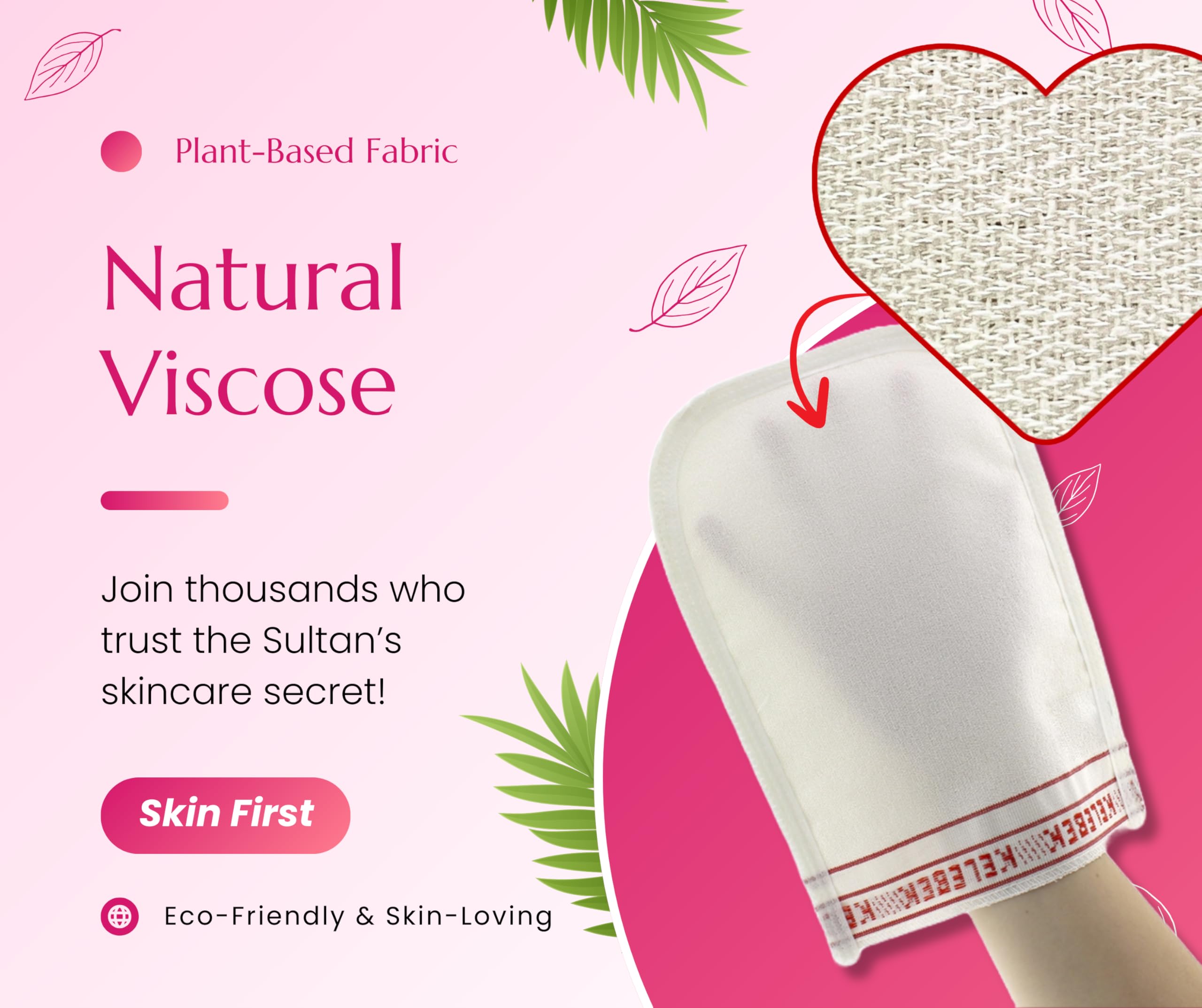 Kelebek Premium Natural Exfoliating Gloves, Turkish Hammam Kese, Original Exfoliating Mitt, Body Scrub for Men and Women