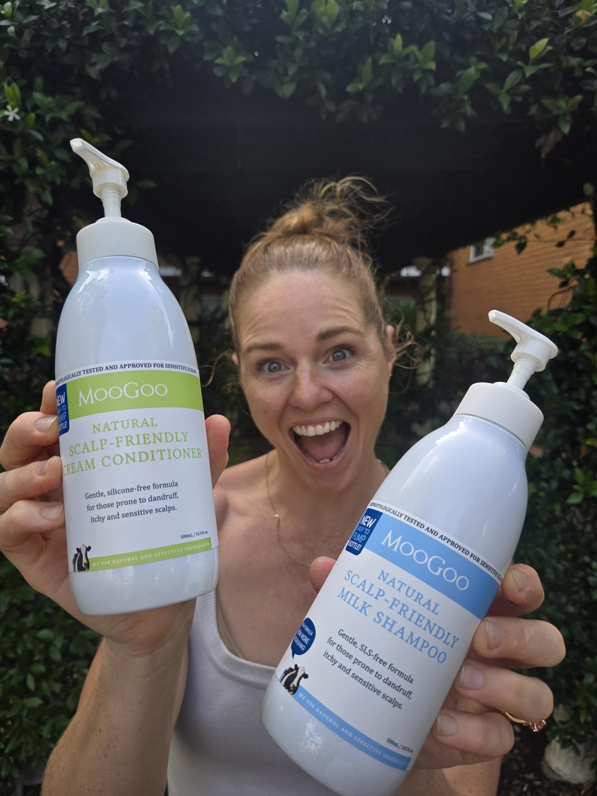 MooGoo Milk Shampoo – For Itchy, Dry, Eczema, Psoriasis & Dandruff Prone Scalps – SLS, Silicone, Sulfate & Paraben Free - Natural & Gentle Formula – 500ml / 16.9 fl.oz.