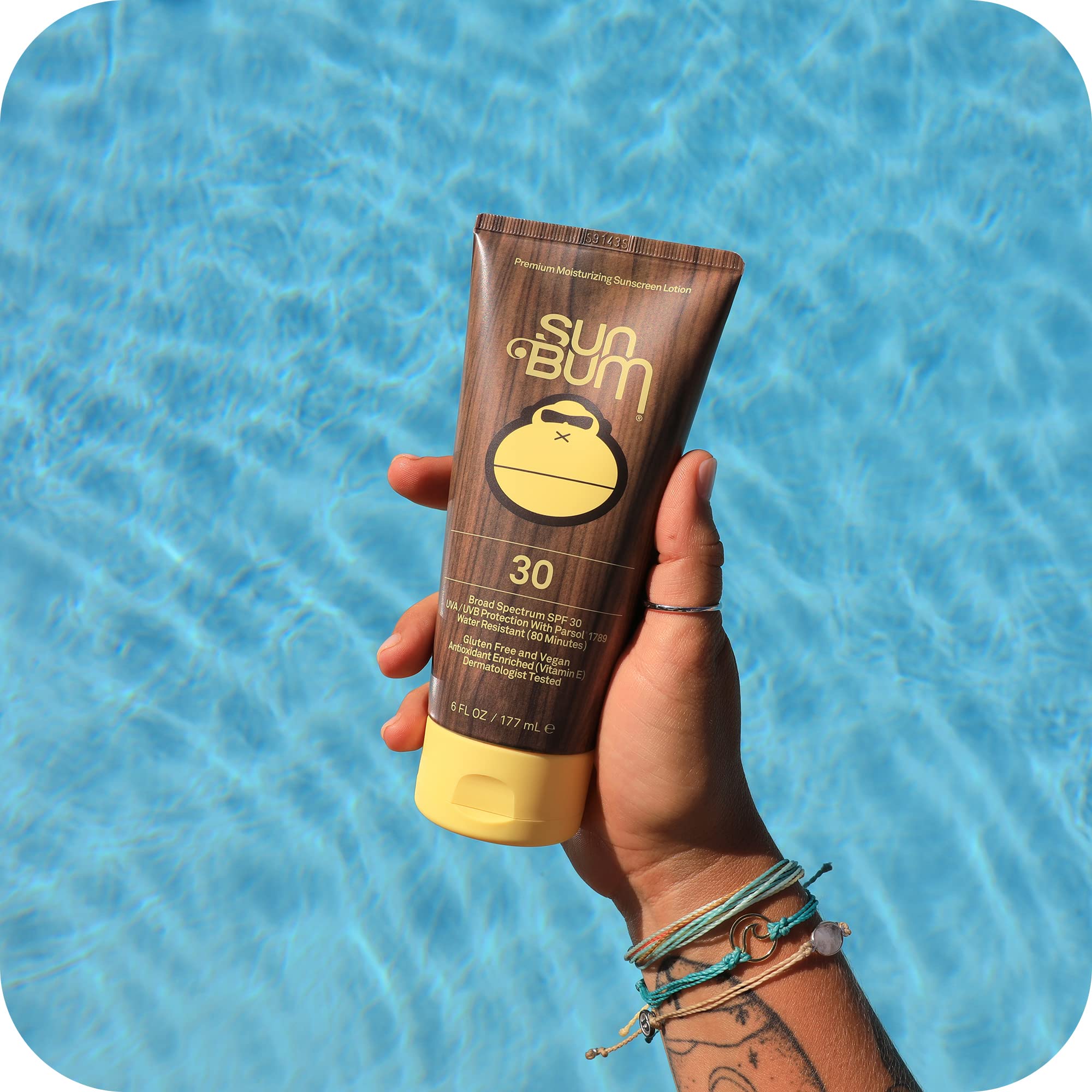 Sun Bum Original SPF 30 Sun Cream Lotion, Moisturizing Sunscreen with Vitamin E, Vegan and Reef Friendly, Broad Spectrum UVA/UVB Protection, 177ml