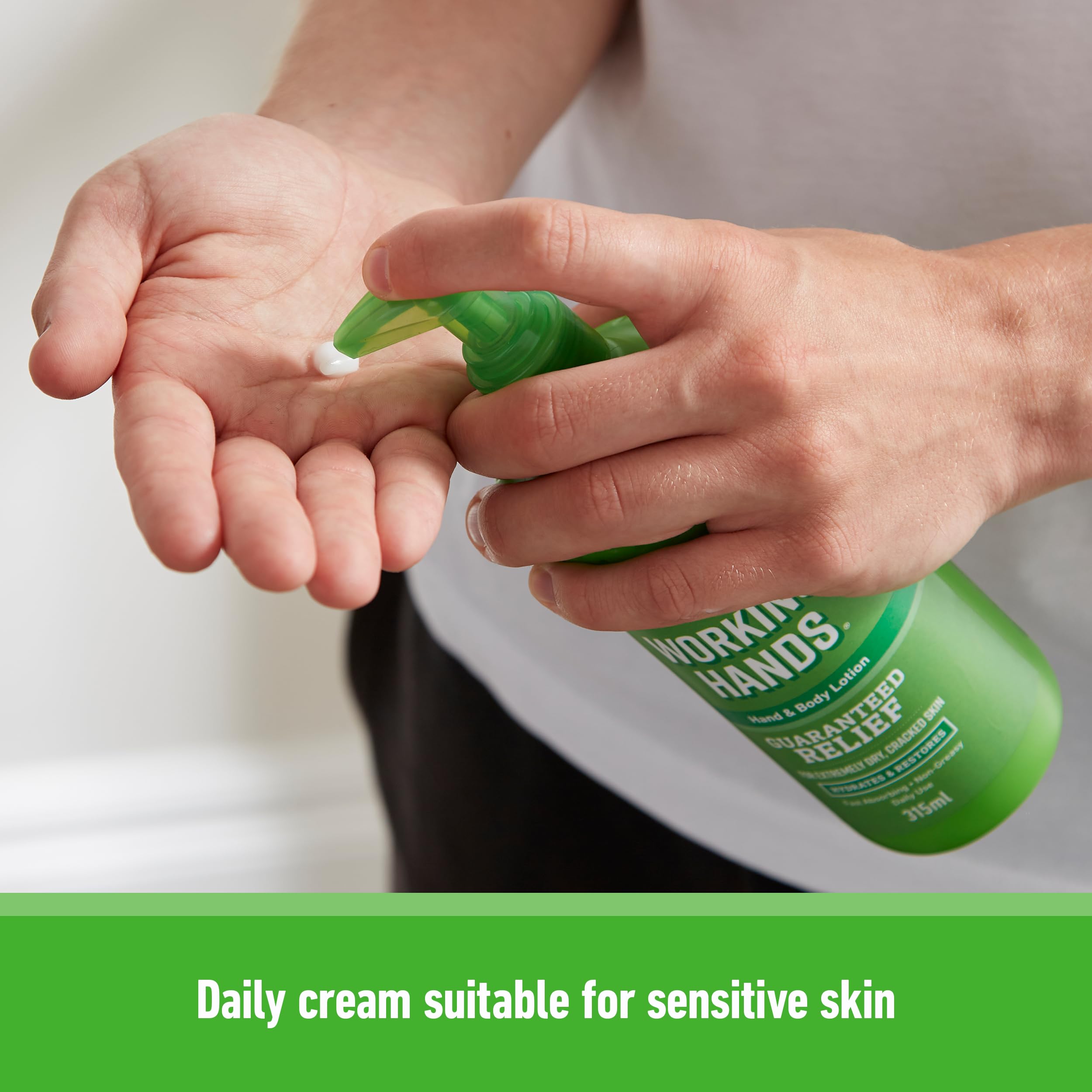O'Keeffe's Working Hands Hand & Body Lotion, 315ml –Suitable for Sensitive Skin | Hydrates, Restores & Relieves Dry, Cracked Skin | Fast-absorbing, Non-Greasy & Suitable for Daily Use