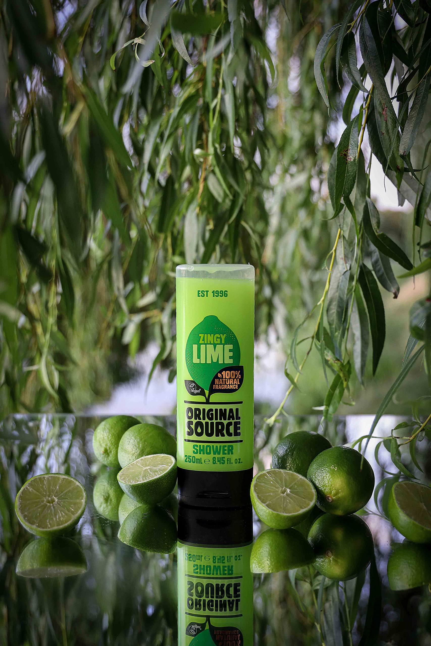 Original Source Lime Shower Gel with 100% Natural Fragrance, Vegan Shower Gel, Paraben Free Body Shower Wash, 8.45 Fl Oz (Pack of 6)