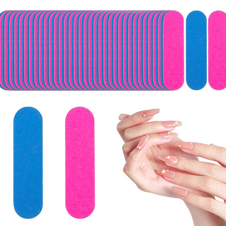100 Pcs Mini Nail File Disposable Professional Nail File Nail File Set Care Mini Nail Files Professional Manicure Tools for Home and Salon Use 180/240 Grit