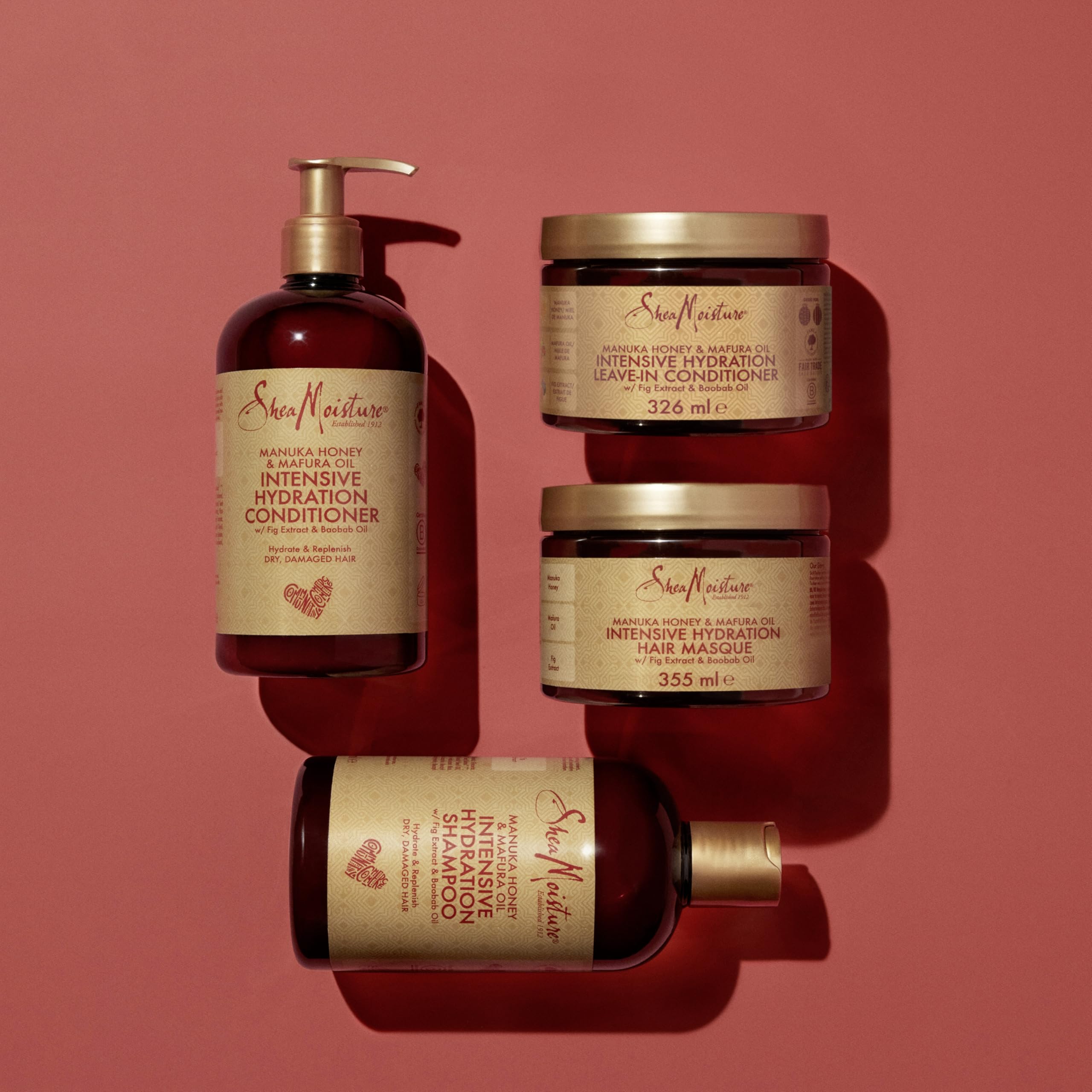 SheaMoisture Manuka Honey & Mafura Oil Intensive Hydration Hair Mask sulphate and silicone free hair mask for dry hair for dry, damaged hair contains nourishing hair oil 355 ml