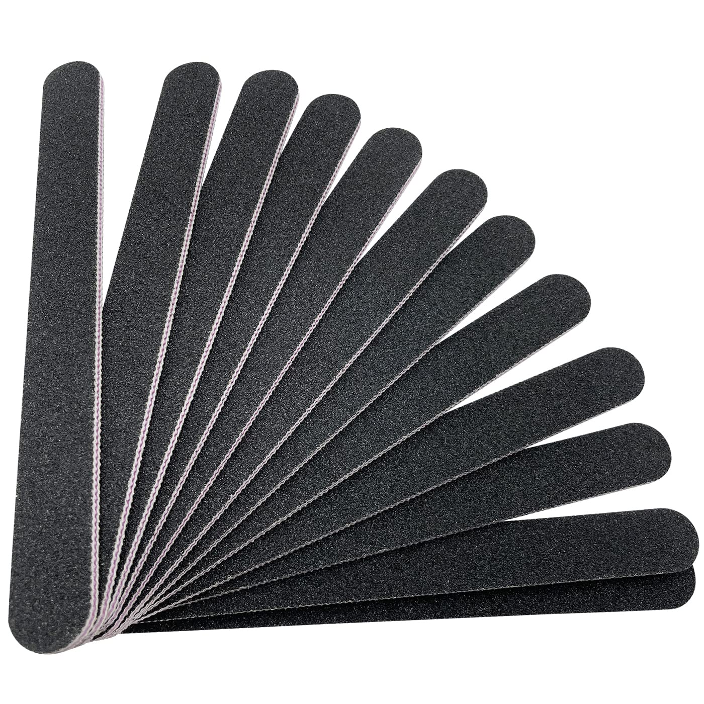 Smukdoo Nail Files Set,12PCS Professional Nail Files Double Sided Emery Board,Fingernal Buffing Files for Home,100/180 Grit
