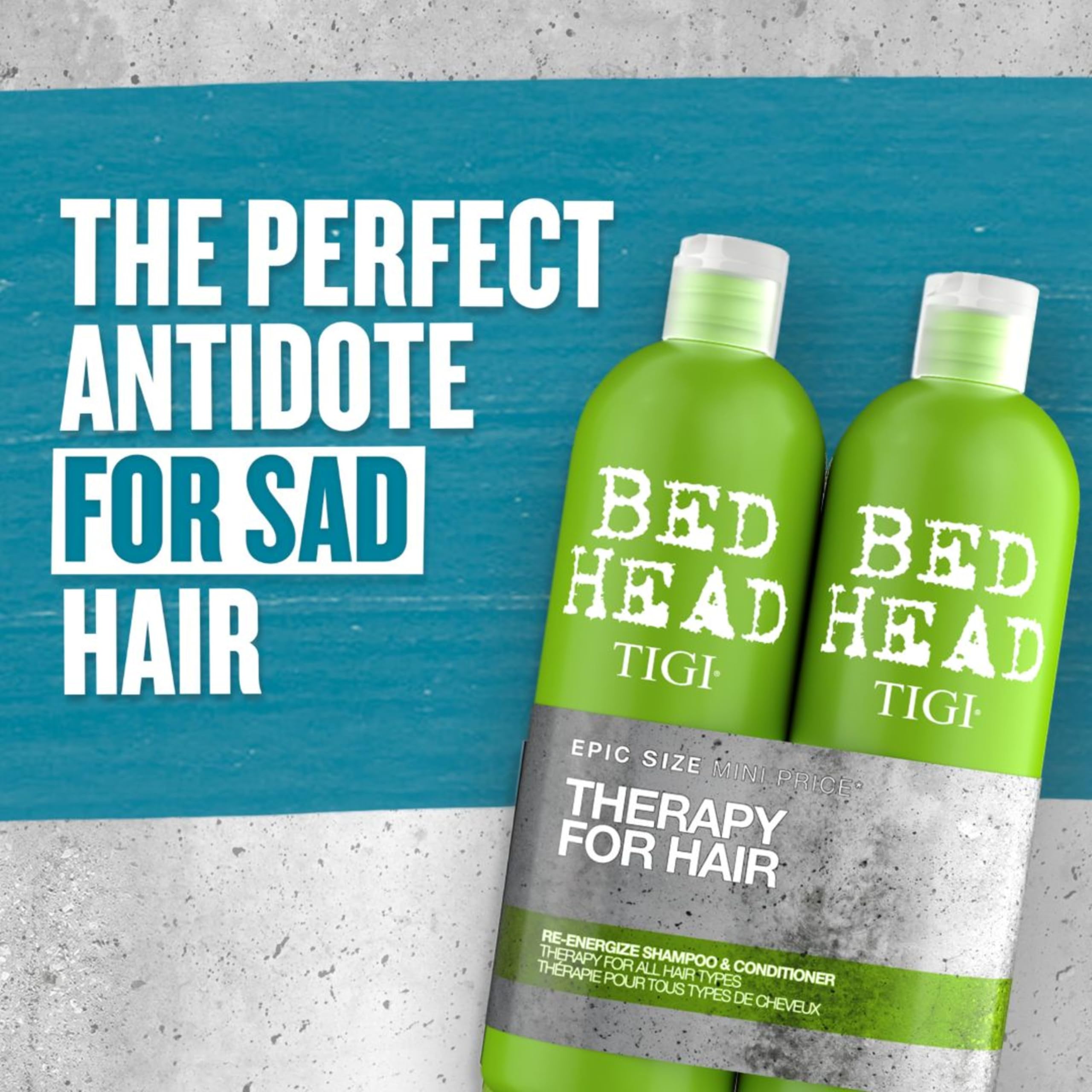 TIGI Bed Head Urban Antidotes Re-Energize Shampoo 25.36 oz (Pack of 2)