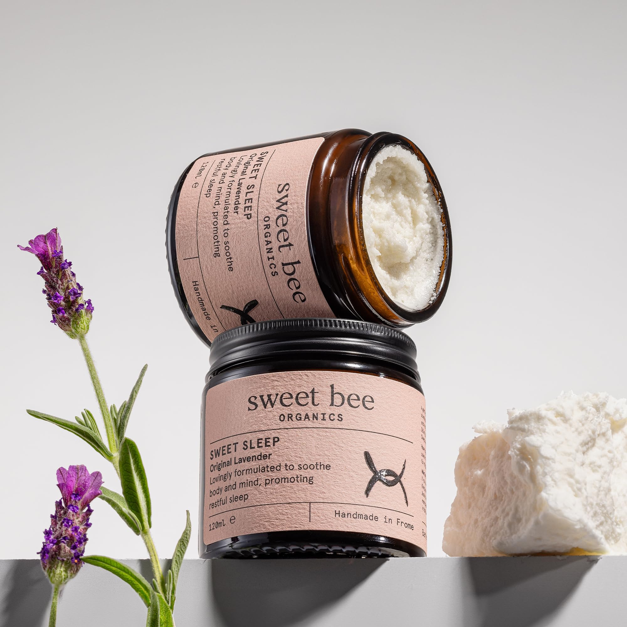 Sweet Bee Magnesium Butter - Soothing Magnesium for Sleep & Relaxation with Shea Butter - Moisturizing Magnesium Balm for Muscle Recovery - Nourishing Magnesium Cream for Sleep - Lavender 120ml
