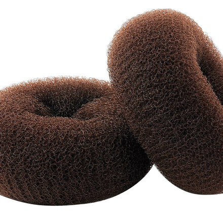 ClothoBeauty Extra Large Ring Style Bun Shaper for Thick and Long Hair, Women's Chignon Donut (4.3 in., Brown)