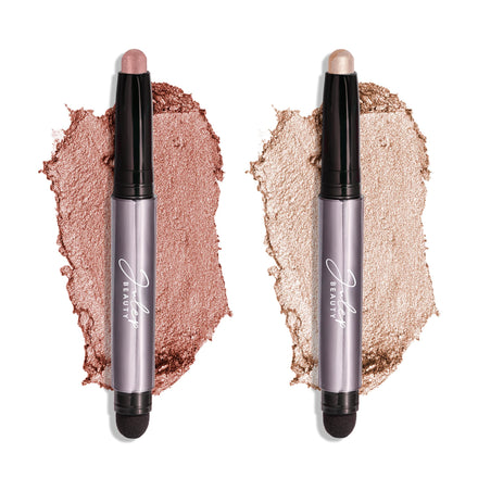 Julep Eyeshadow 101 Crème-to-Powder Eyeshadow Stick (Pearl & Rose) Long-Lasting, Waterproof Eye Shadow - Blendable, Crease-Proof Eye Shadow Stick with Built-In Smudger - Shimmer Eyeshadow