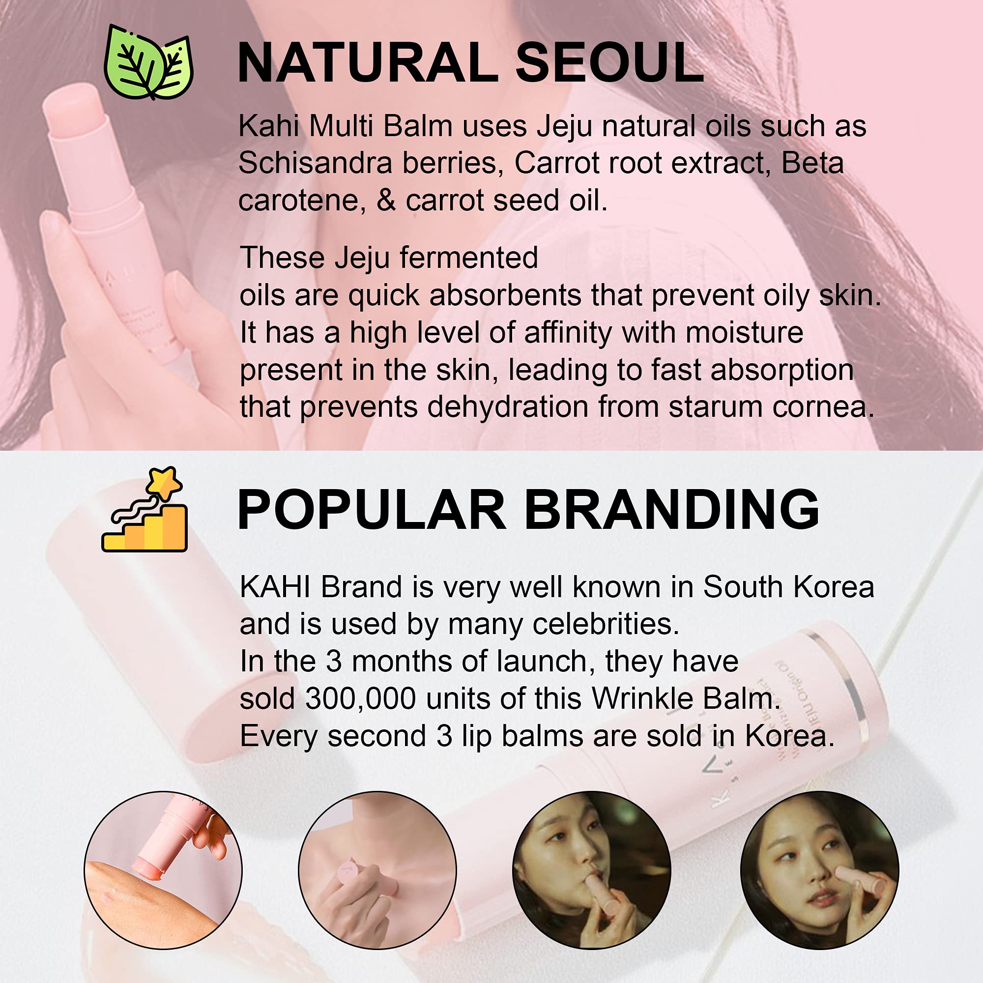[KAHI] Wrinkle Bounce Multi Balm with Jeju Origin Oil 9g - Korean Cosmetics, K-Beauty