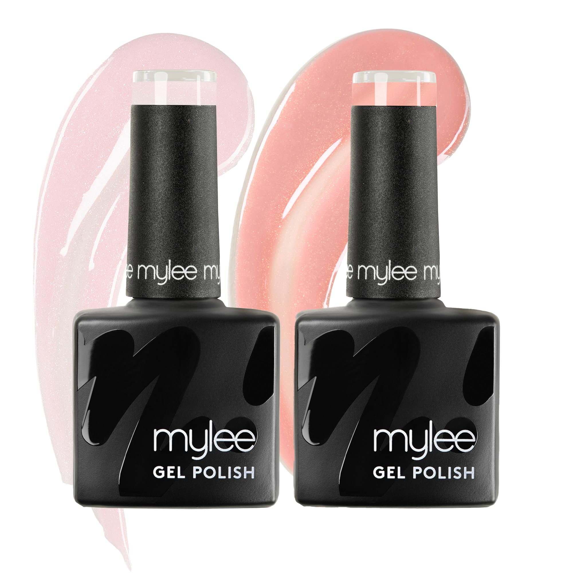 Mylee Gel Nail Polish Duo 2x8ml [Blushing Bride] - UV/LED Soak-Off Nail Art Manicure Pedicure for Professional, Salon & Home Use - Long Lasting & Easy to Apply, Vegan & Cruelty Free