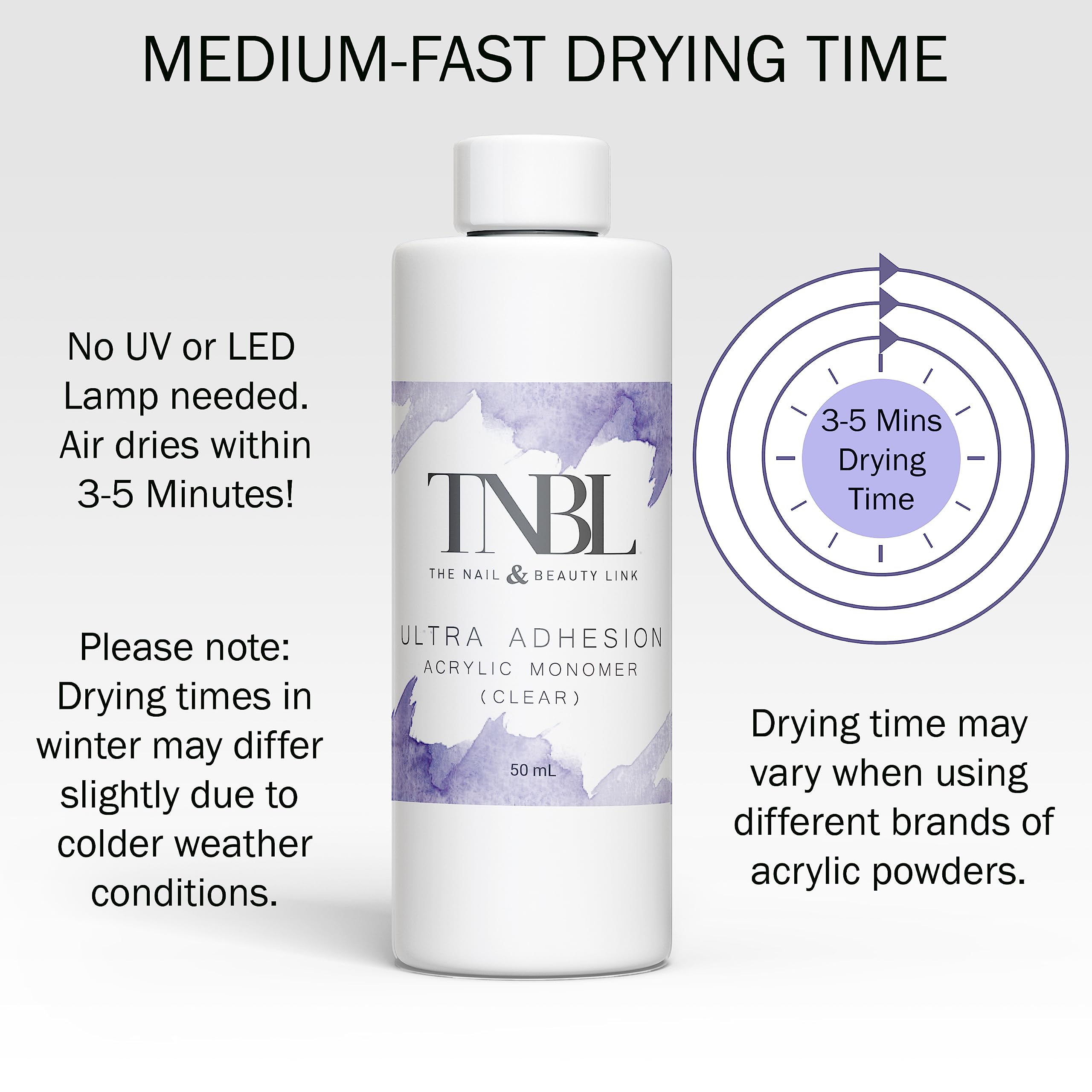 TNBL Ultra Adhesive Acrylic Liquid Monomer (100mL, Clear)