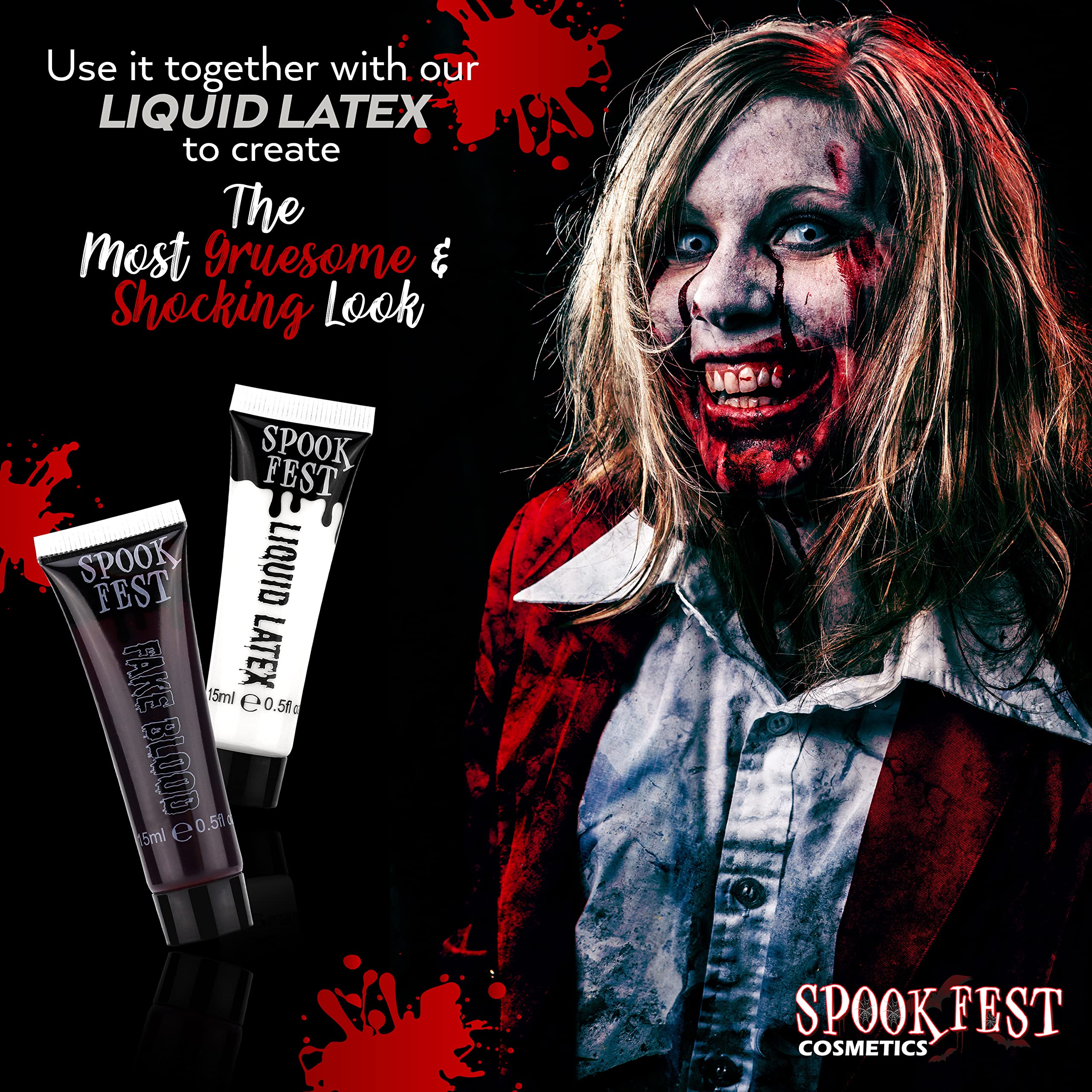 Special FX Pro Fake Blood 0.5 fl.oz Horror Make up for Vampire Zombie Theatre Special Effects Realistic Halloween Blood