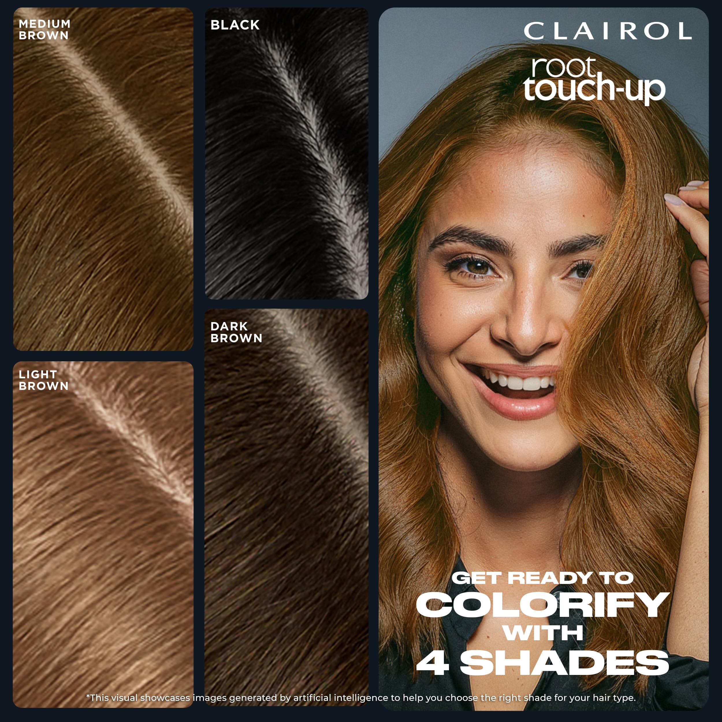 Clairol Root Touch-Up Concealing Powder, Medium Brown, 1 Count