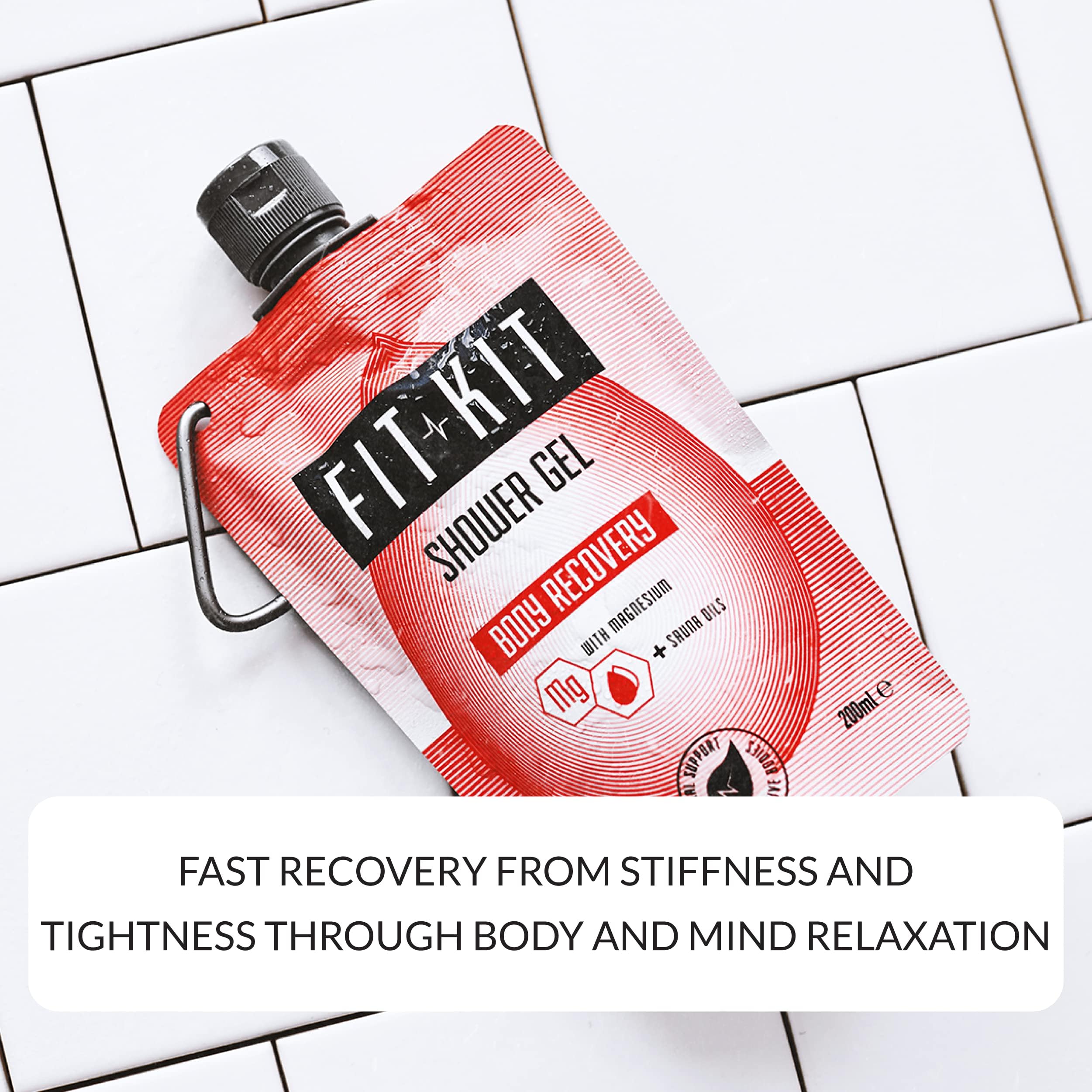 Fit Kit Muscle Recovery Gift Set for Men | Bath & Body Care Box for Father & Dad | Mens & Womens Shower Gels, Face Moisturiser & Hair Growth Shampoo | Toiletries Gifts for Him, Her, Grandad or Stepdad