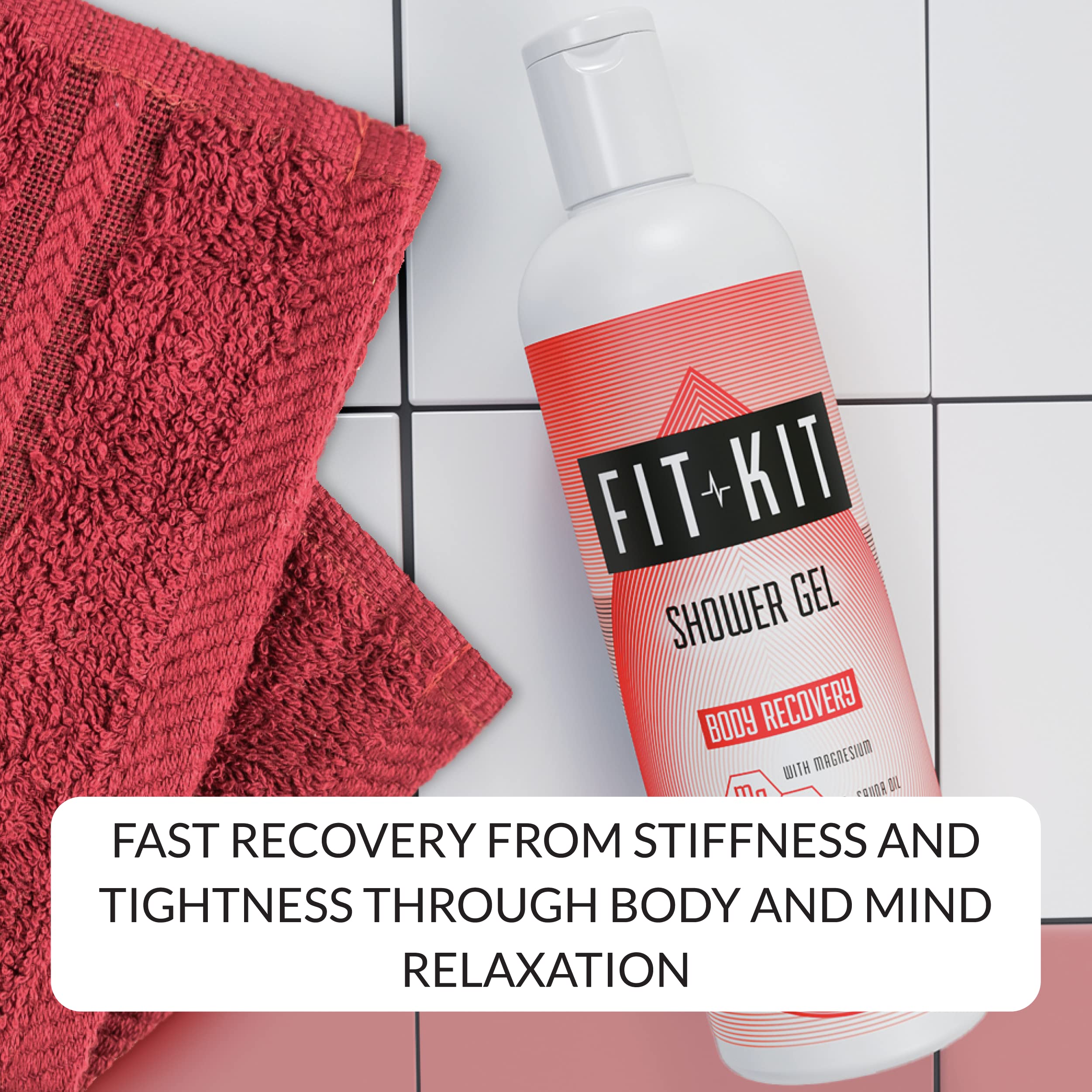 Fit Kit Power Shower Gel Gift Set for Men | Bath & Body Care Box for Father & Dad | Mens & Womens Muscle Recovery Wash & Hair Growth Shampoo | Toiletries Gifts for Him, Her, Grandad or Stepdad